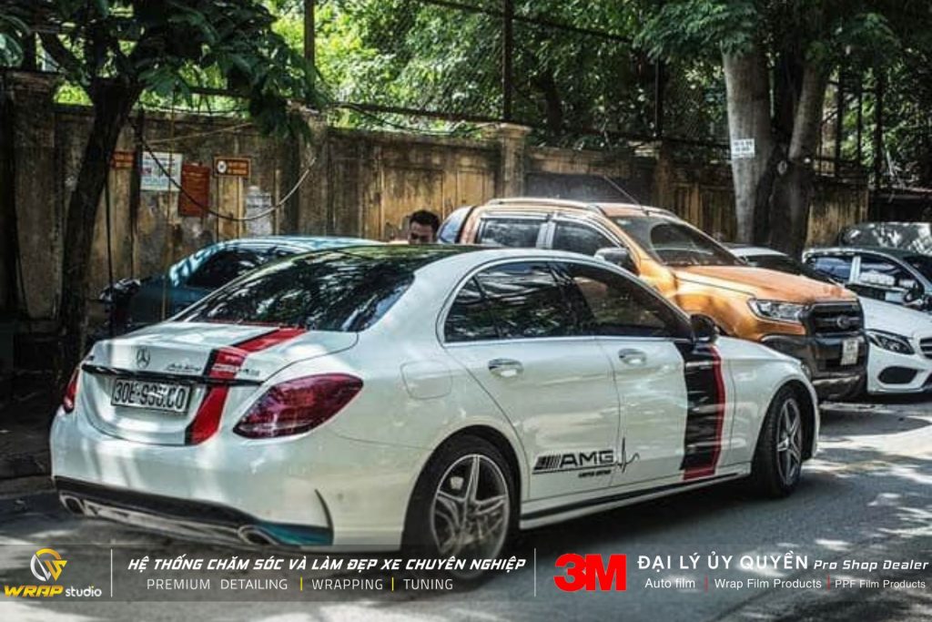 Mercedes C300 dán tem cực chất - Wrap Studio