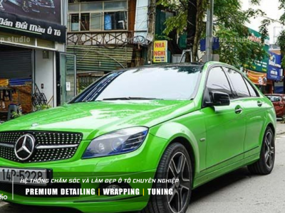 Mercedes dán decal đổi màu oto XAD6141 PET VIPER GREEN
