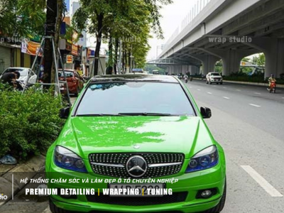 Mercedes dán decal đổi màu oto XAD6141 PET VIPER GREEN