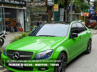 Mercedes dán decal đổi màu oto XAD6141 PET VIPER GREEN