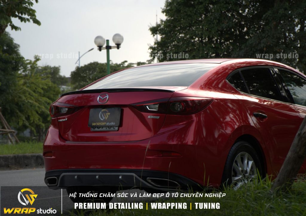 dán đổi màu mazda 3 đỏ đẹp