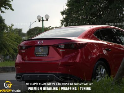 dán đổi màu mazda 3 đỏ đẹp