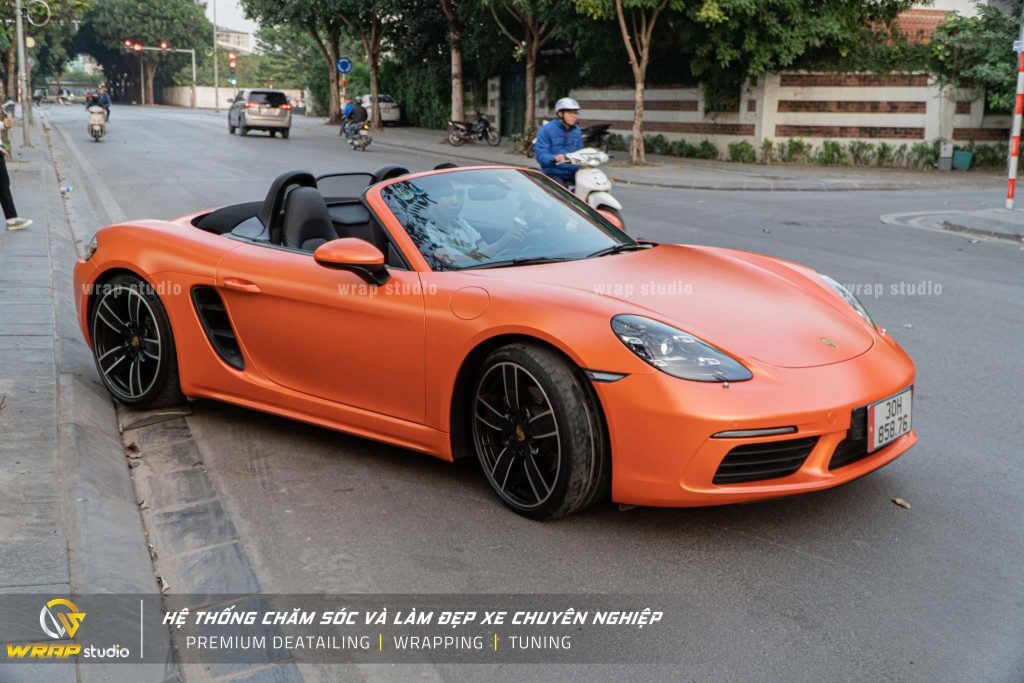 dán đổi màu ô tô decal cam mờ