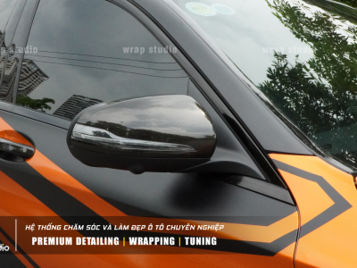 tem xe ô tô Mercedes C300 cam đen siêu ngầu