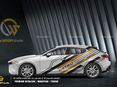 dán mazda3 trắng đẹp