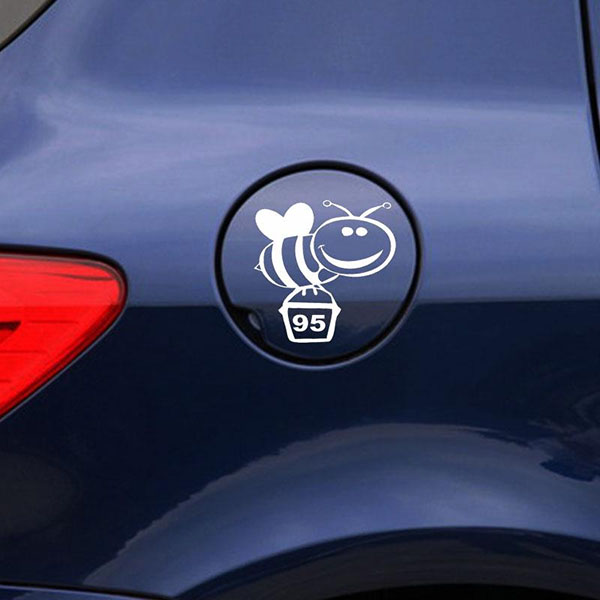 Decal nắp bình xăng hình ong chở xăng decal dán nắp bình xăng ô tô