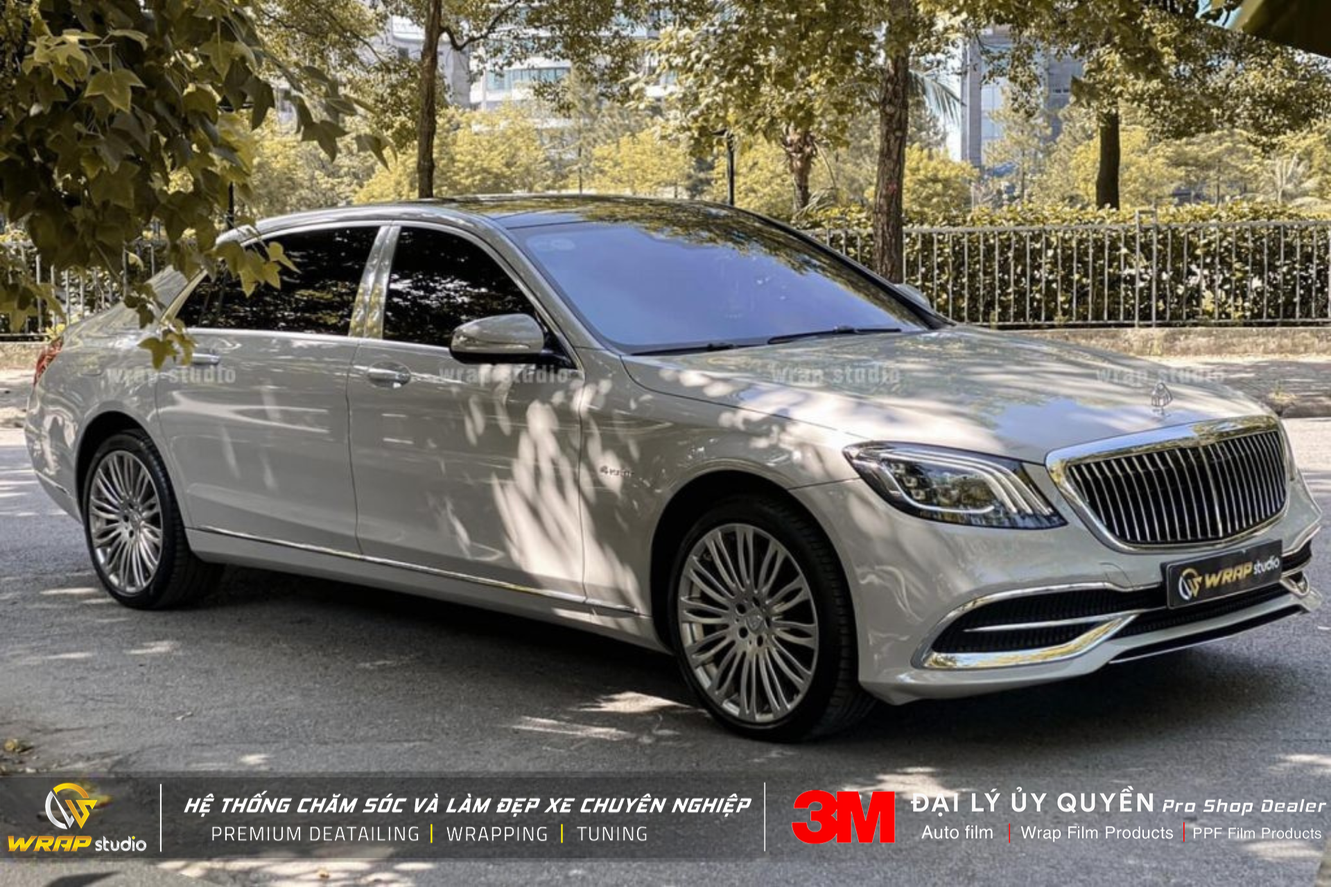Ngoại hình sang trọng của Maybach Xám - Wrap Studio
