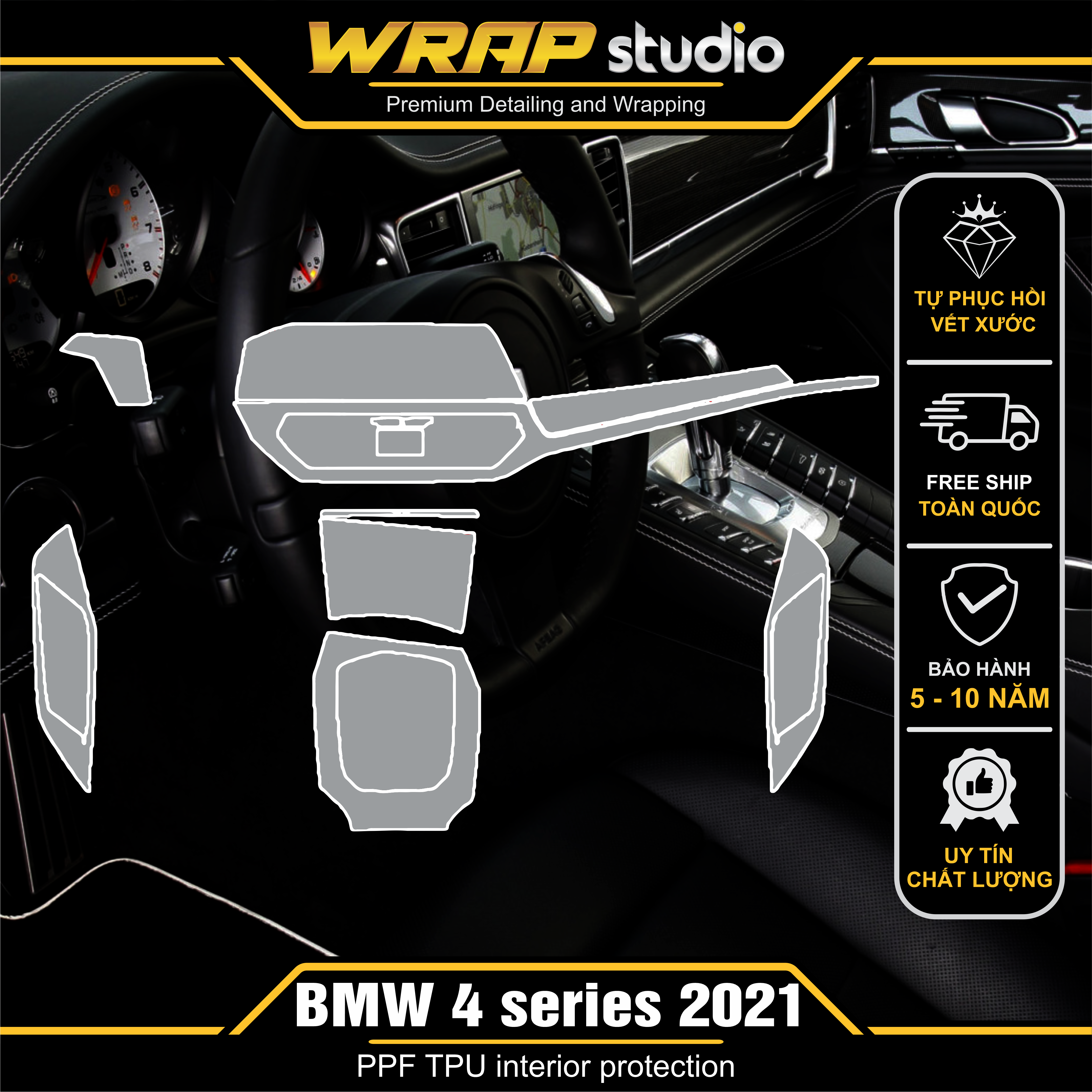 Thiết kế PPF nội thất cho BMW 4 series 2021