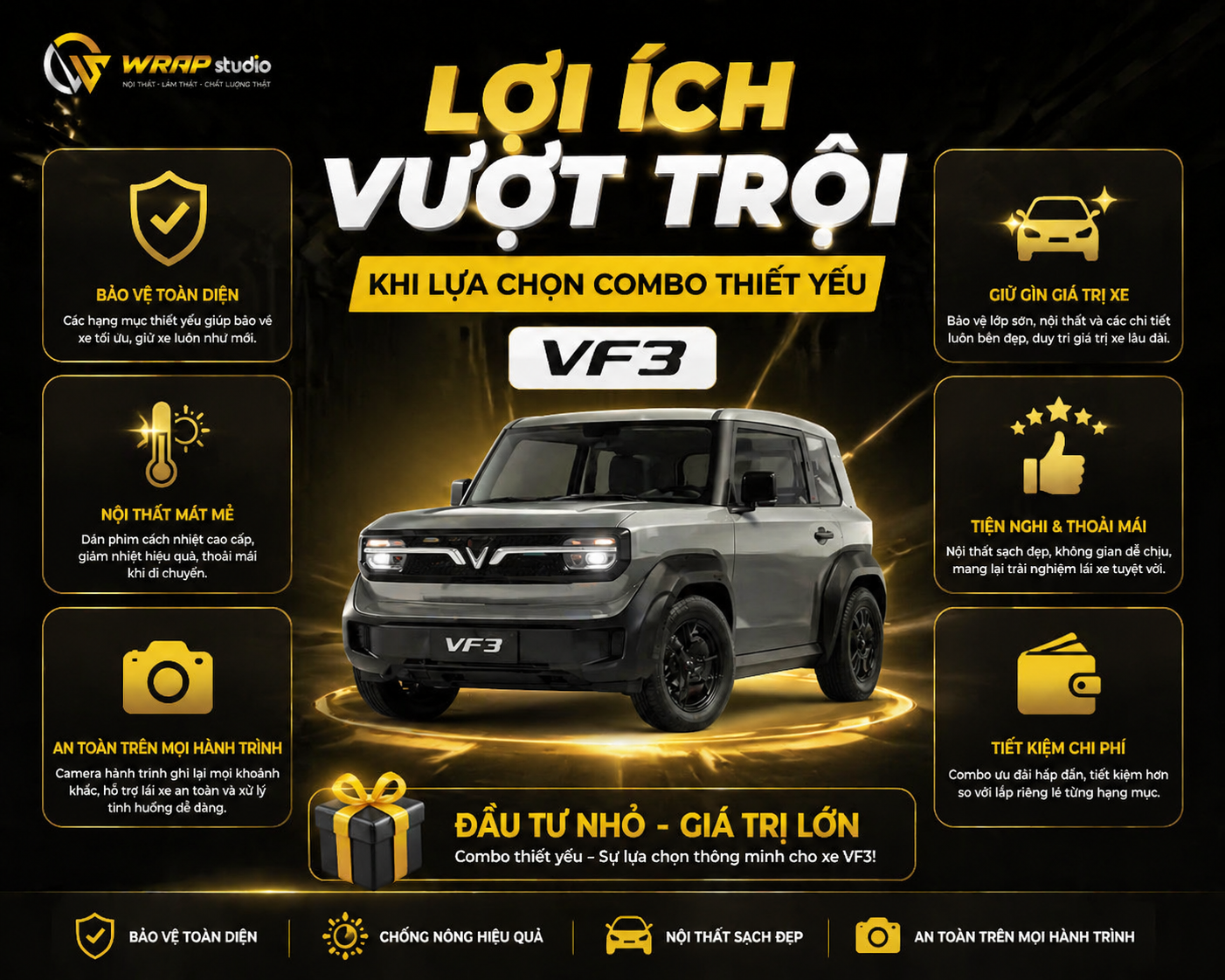 Lợi ích của combo thiết yếu cho VF3