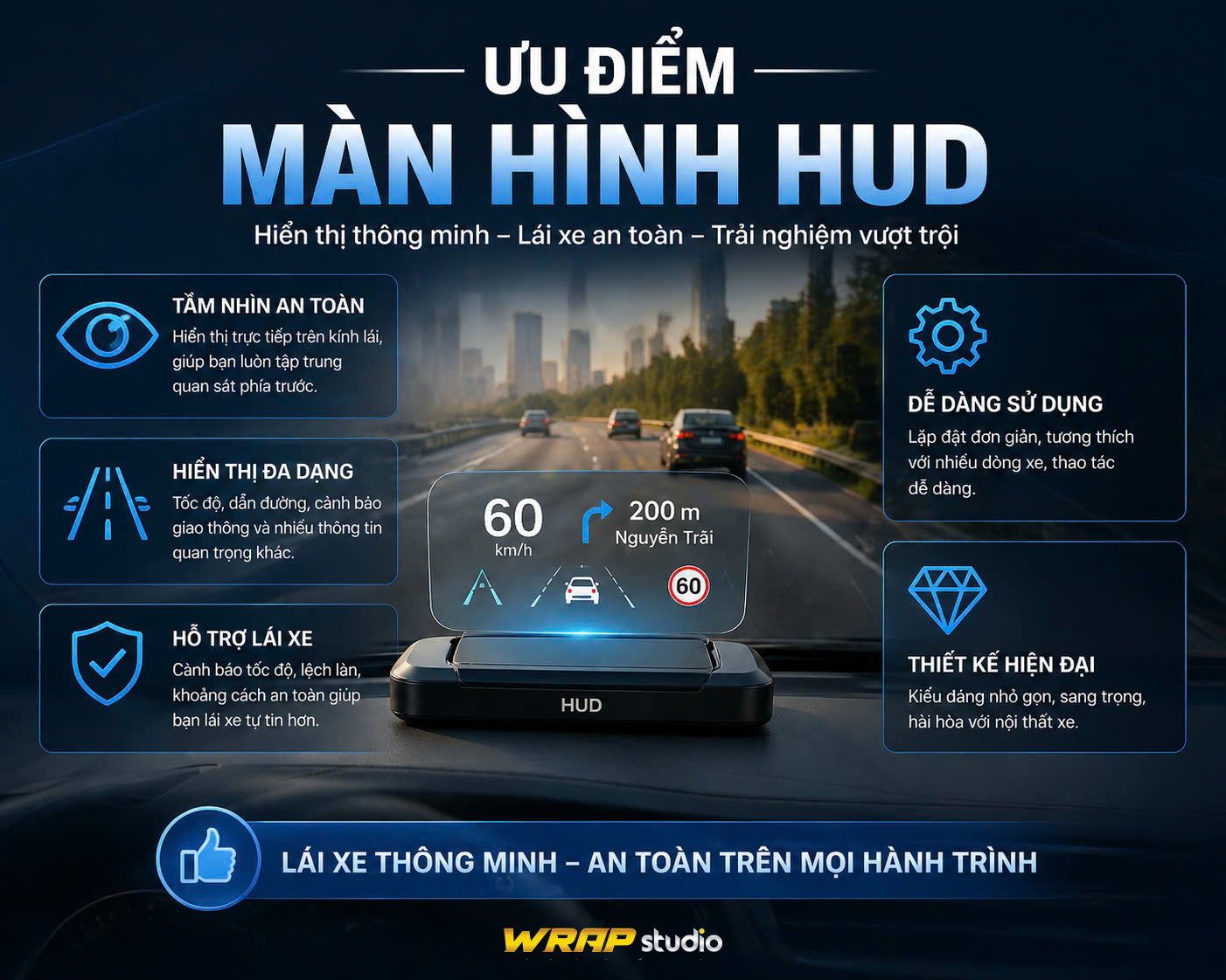 Ưu điểm màn hình HUD