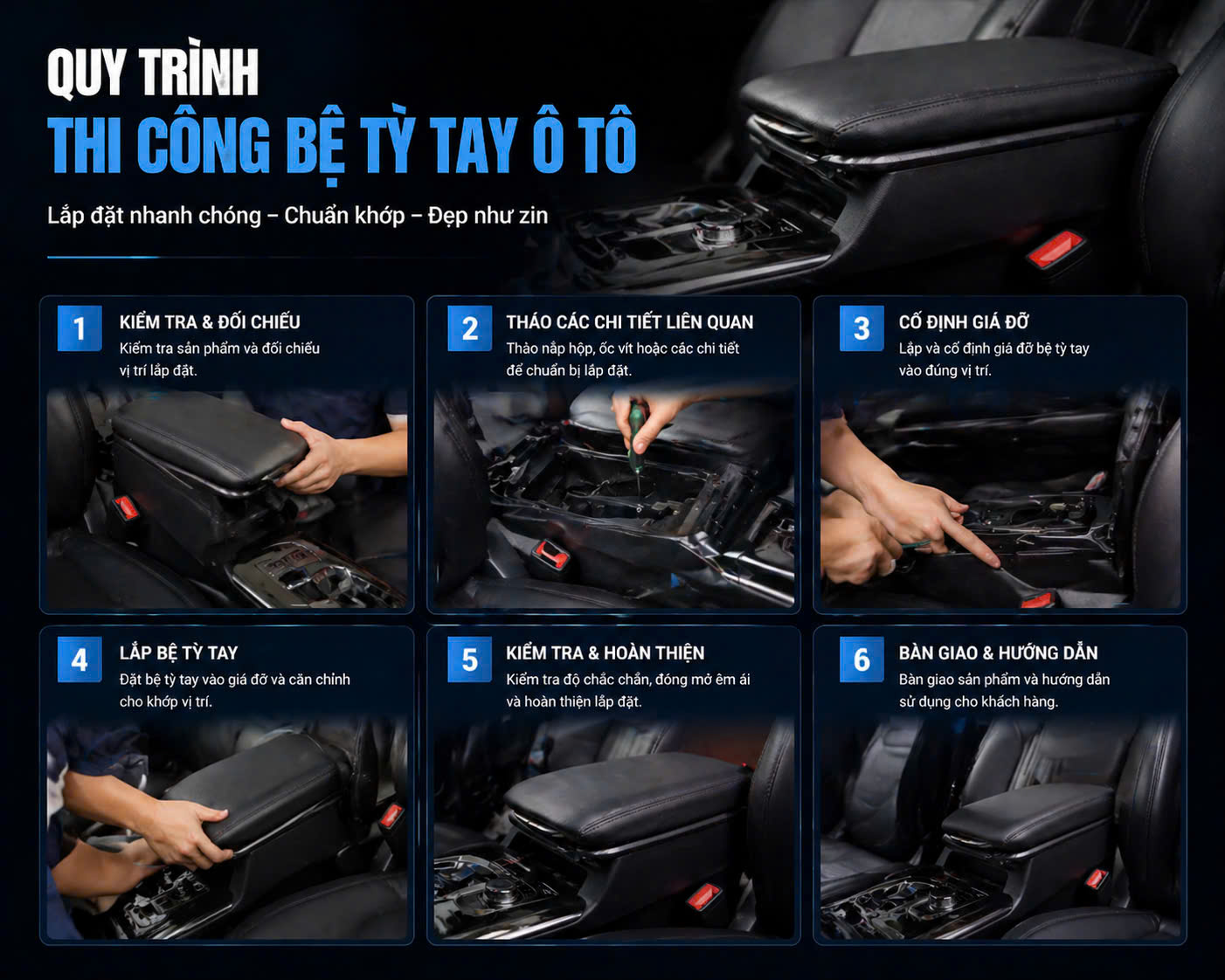 quá trình thi công bệ tỳ tay
