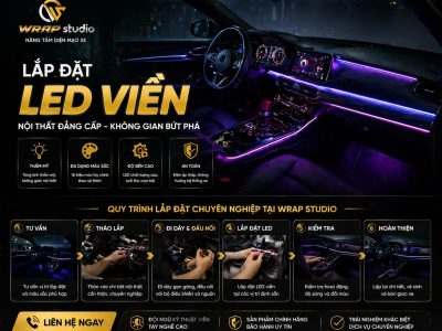 Lắp đặt Led viền tại WRAP STUDIO