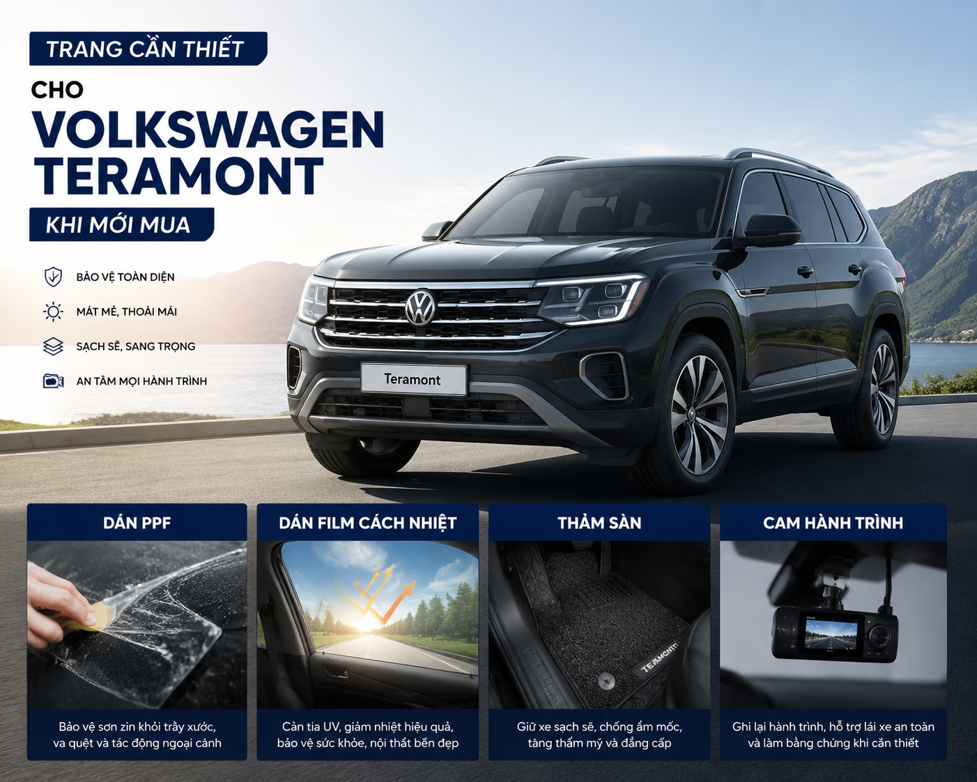 Trang bị cần thiết xe Volkswagen Viloran