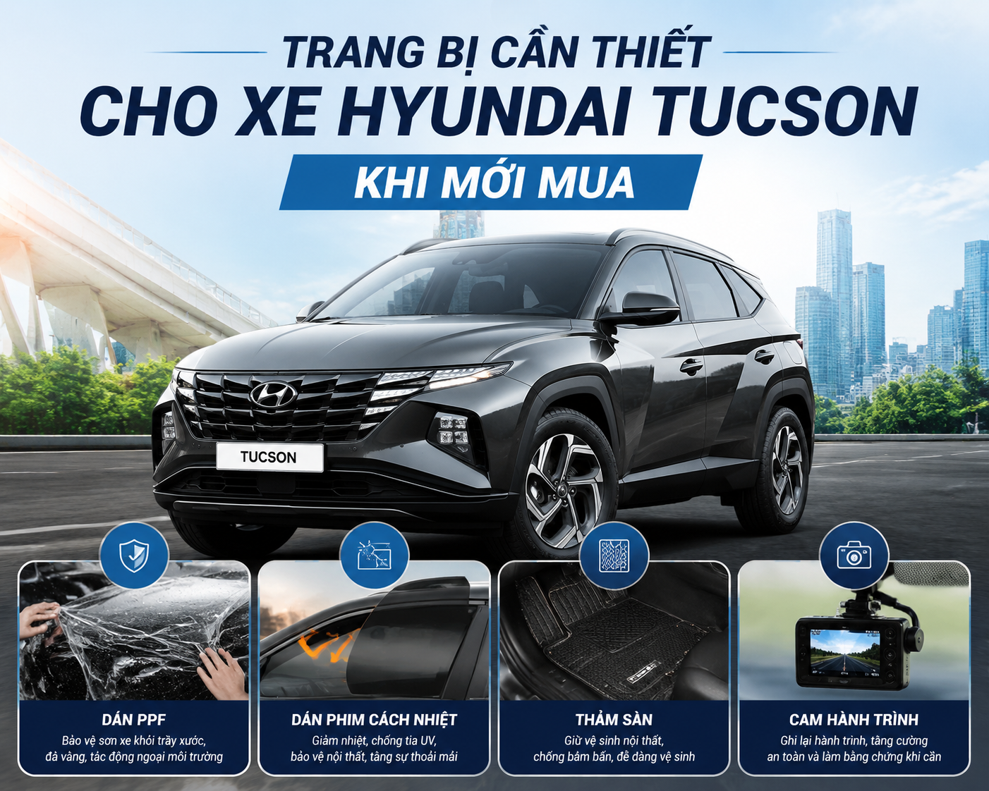 Trang bị cần thiết xe Hyundai Tucson