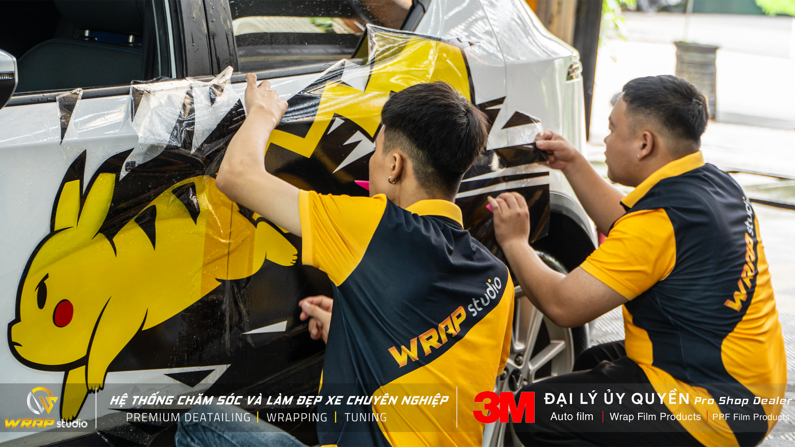 Thi công dán tem tại Wrap Studio