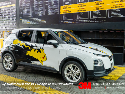 VF5 dán tem Pikachu tại Wrap Studio