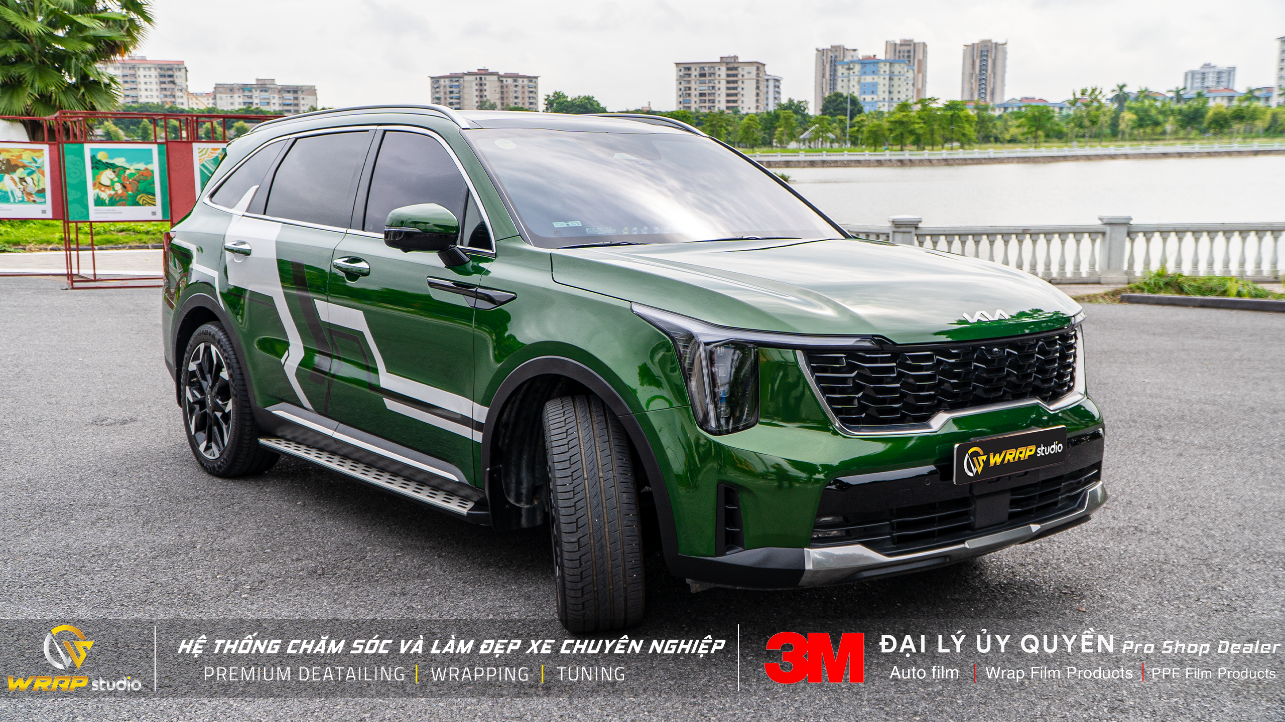 KIA Sorento dán đổi màu và dán tem tại Wrap Studio