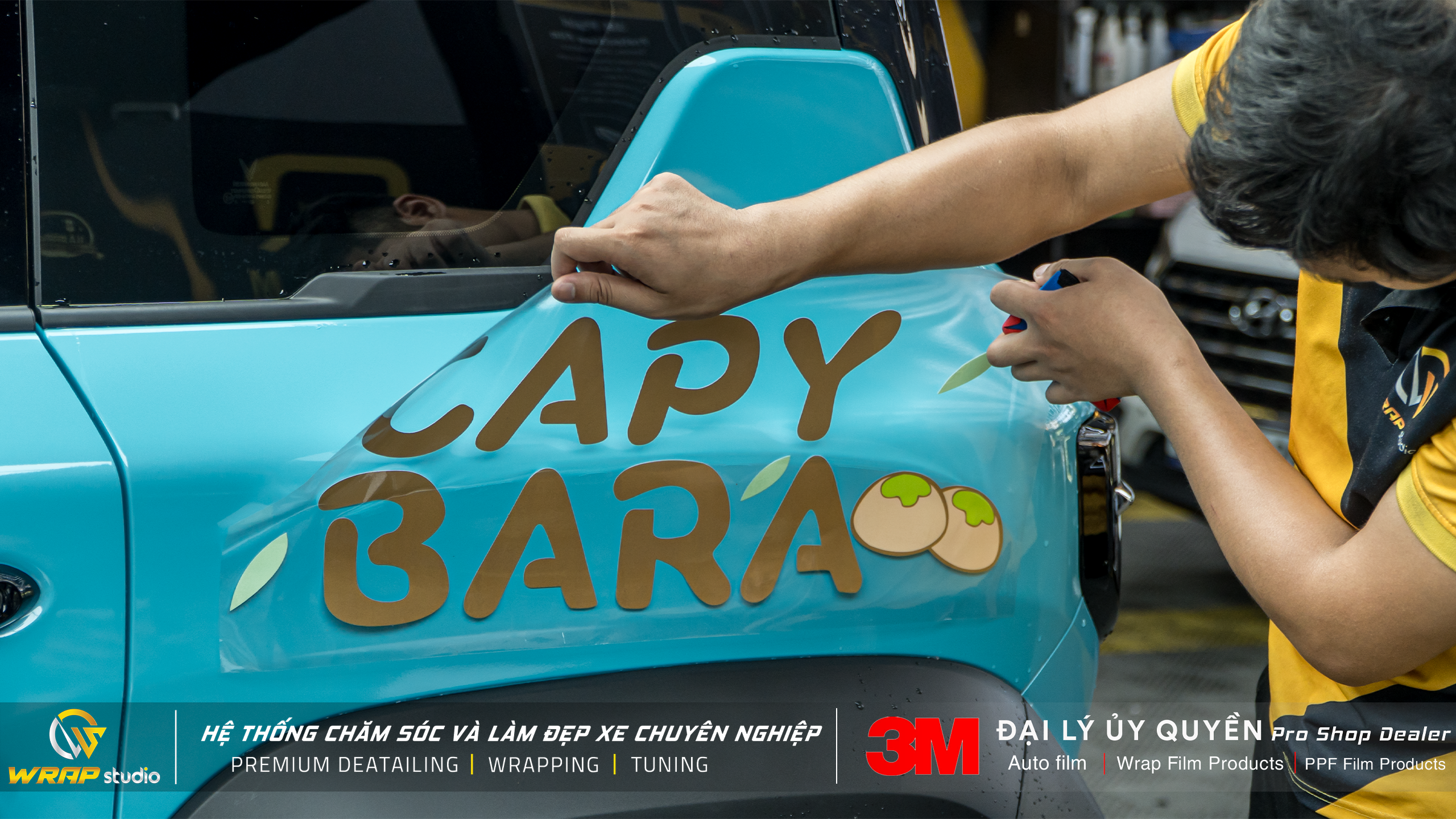Thi công dán tem tại Wrap Studio