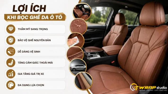 Lợi ích khi bọc ghế da ô tô