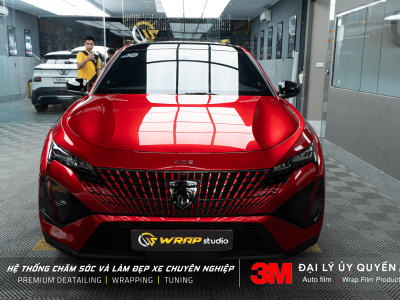 Peugoet 408 dán đổi màu đỏ
