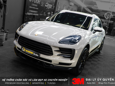 Porsche Macan dán đổi màu xám xi măng